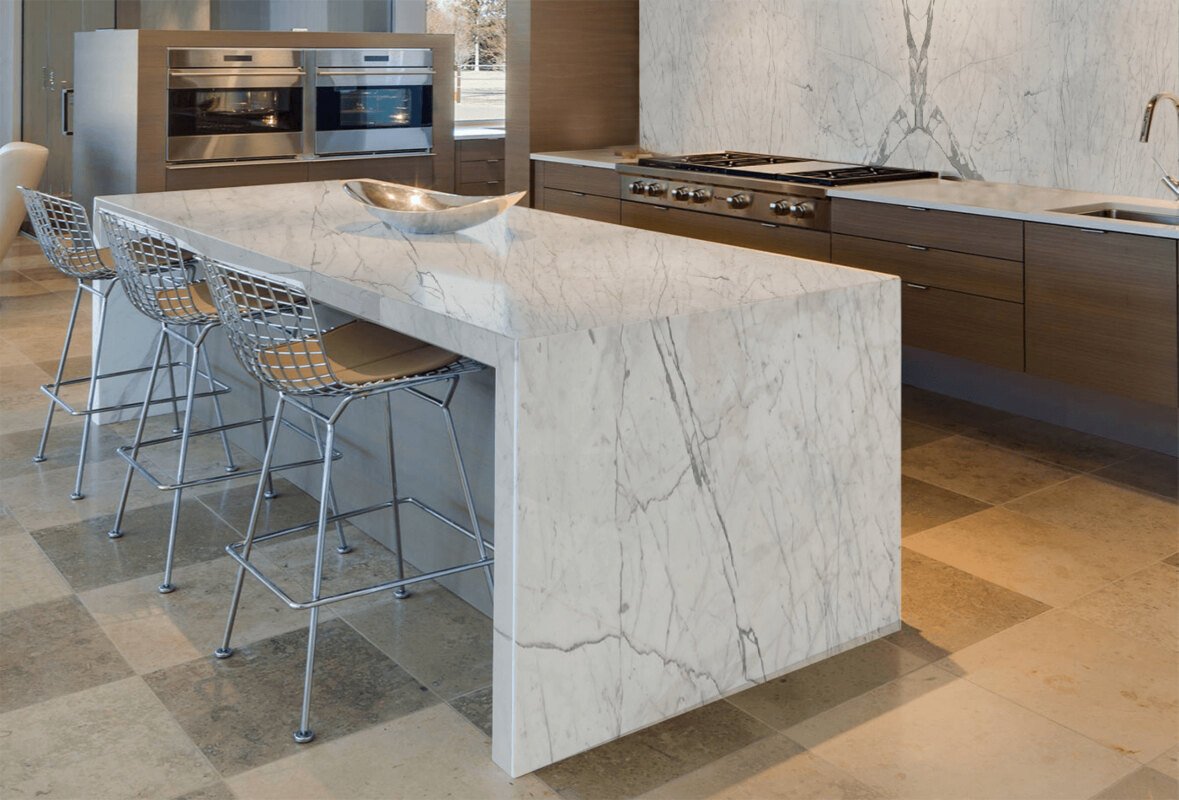Statuario Marble in kitchen