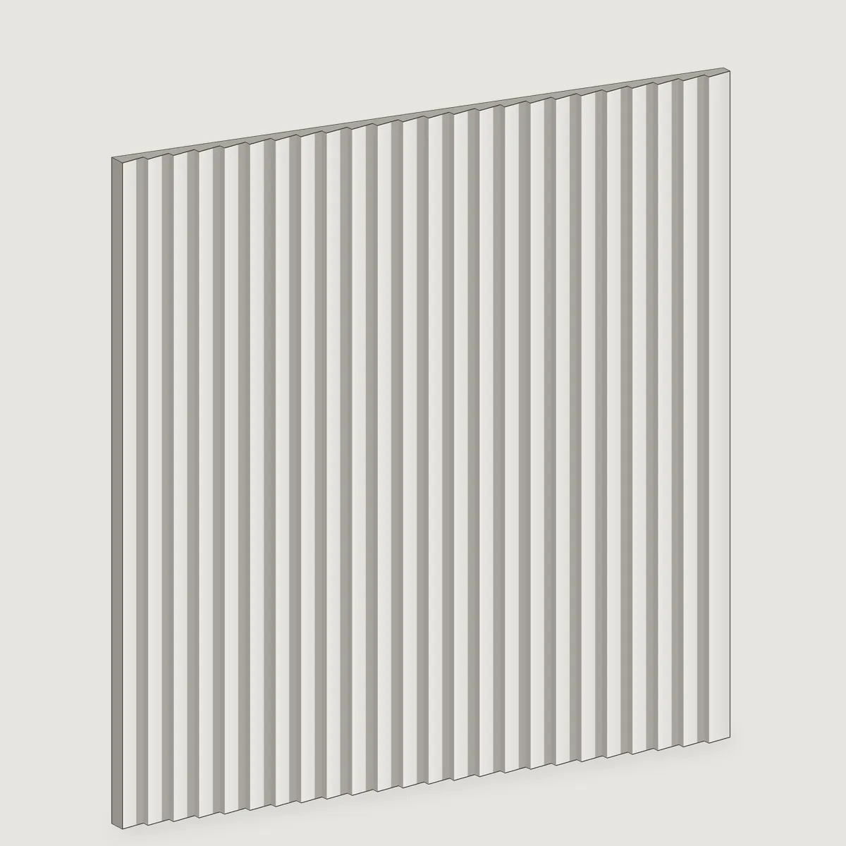 Firenze fluted stone wall panel, isometric view