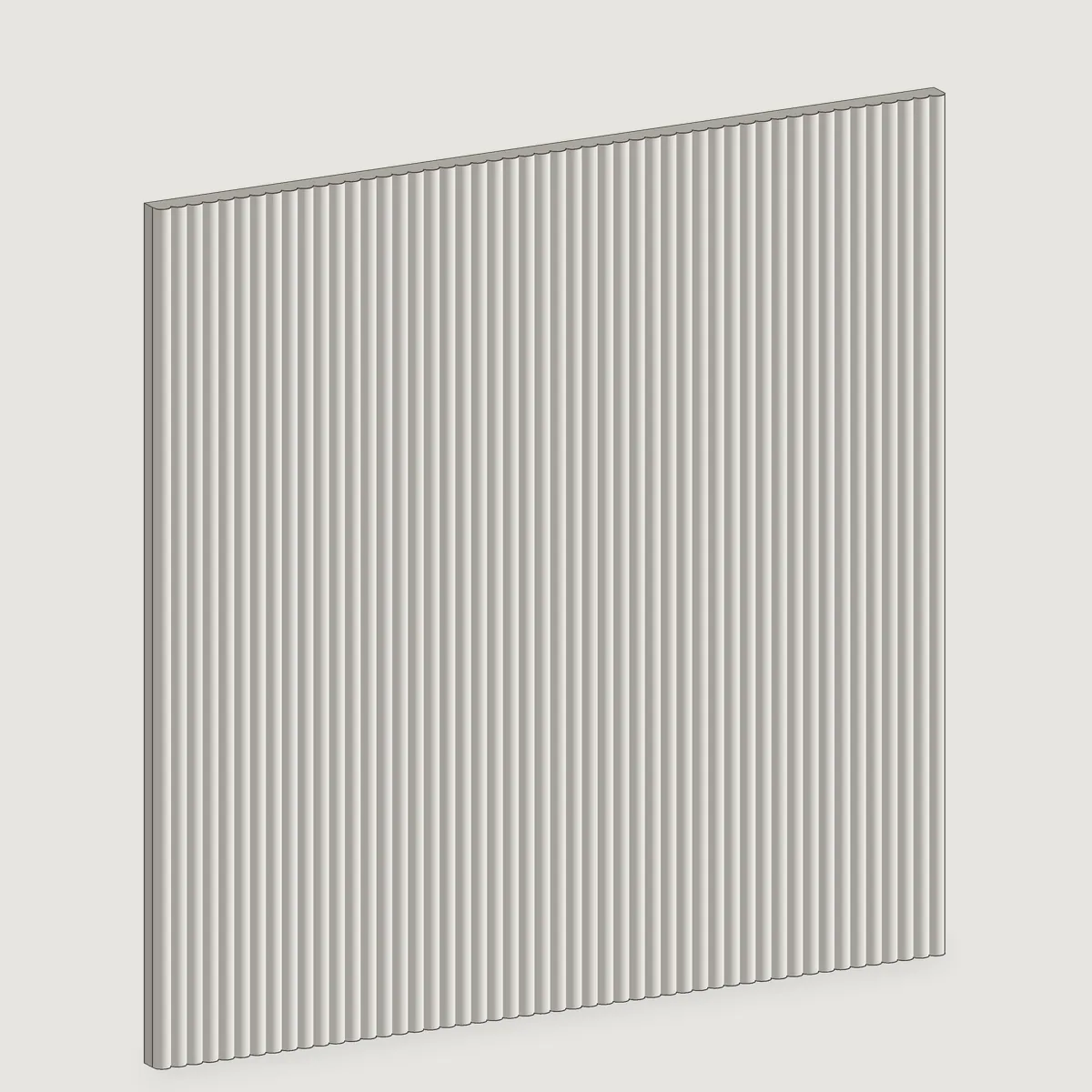 Roma fluted stone wall panel, isometric view