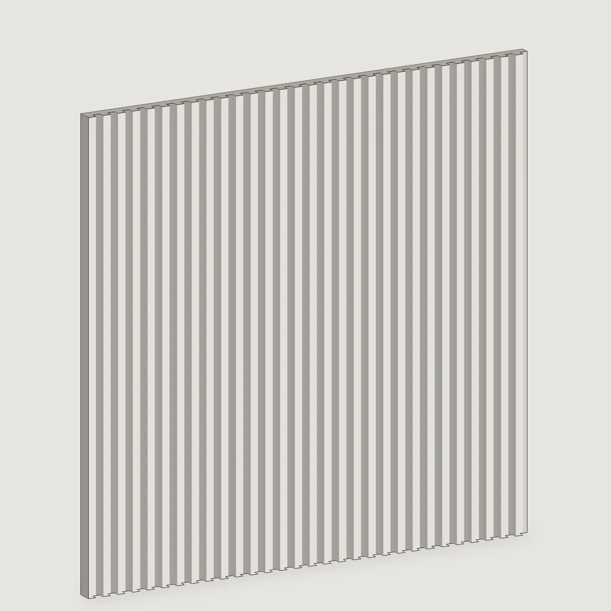 Lucca fluted stone wall panel, isometric view