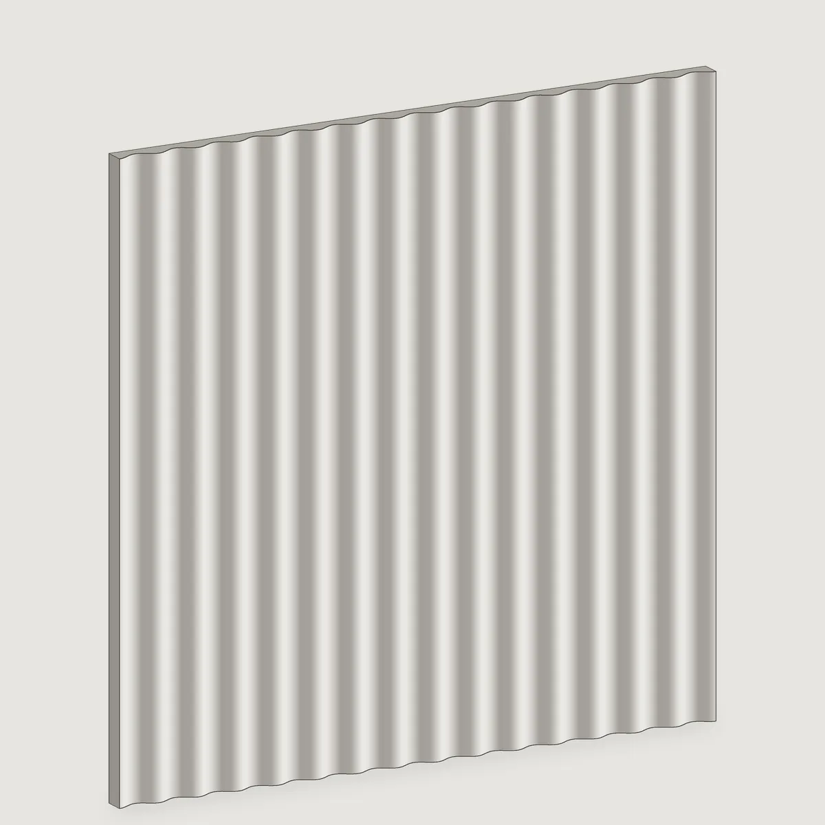 Garda fluted stone wall panel, isometric view