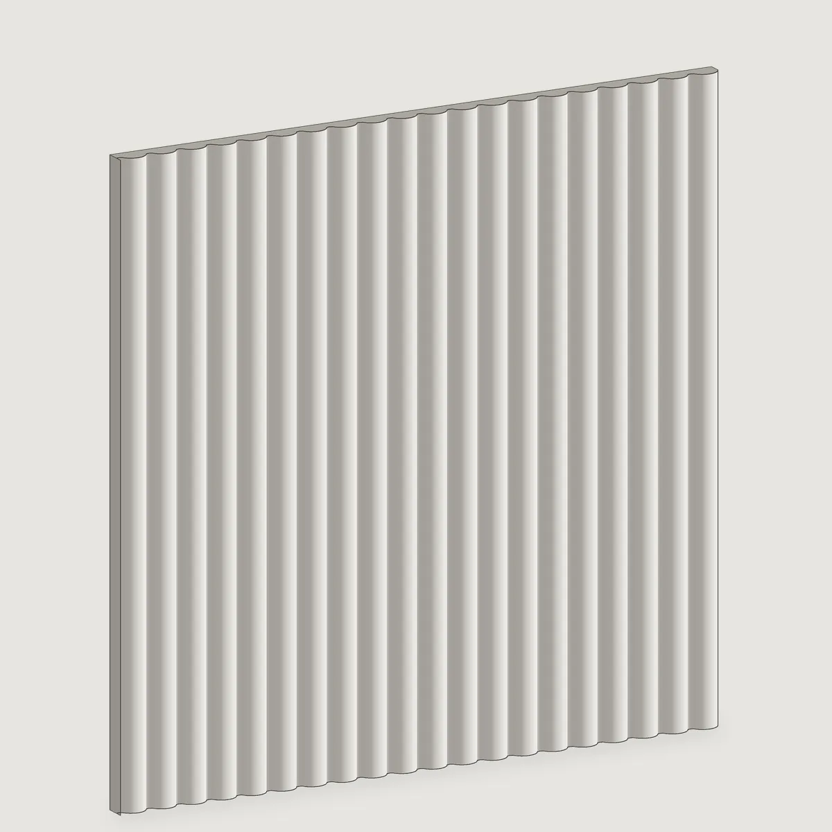 Torino fluted stone wall panel, isometric view