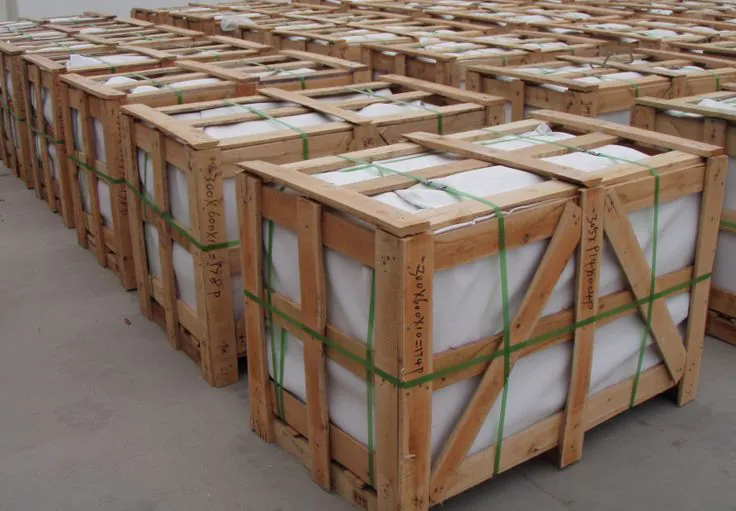 Wooden box granite packing