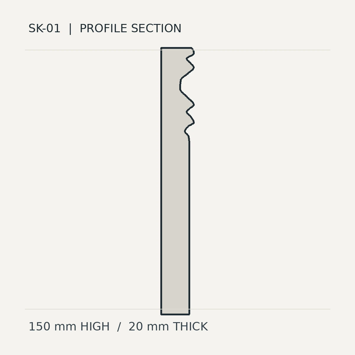 Triple Bead Crown (SK-01) technical cross-section preview, not finished stone photography