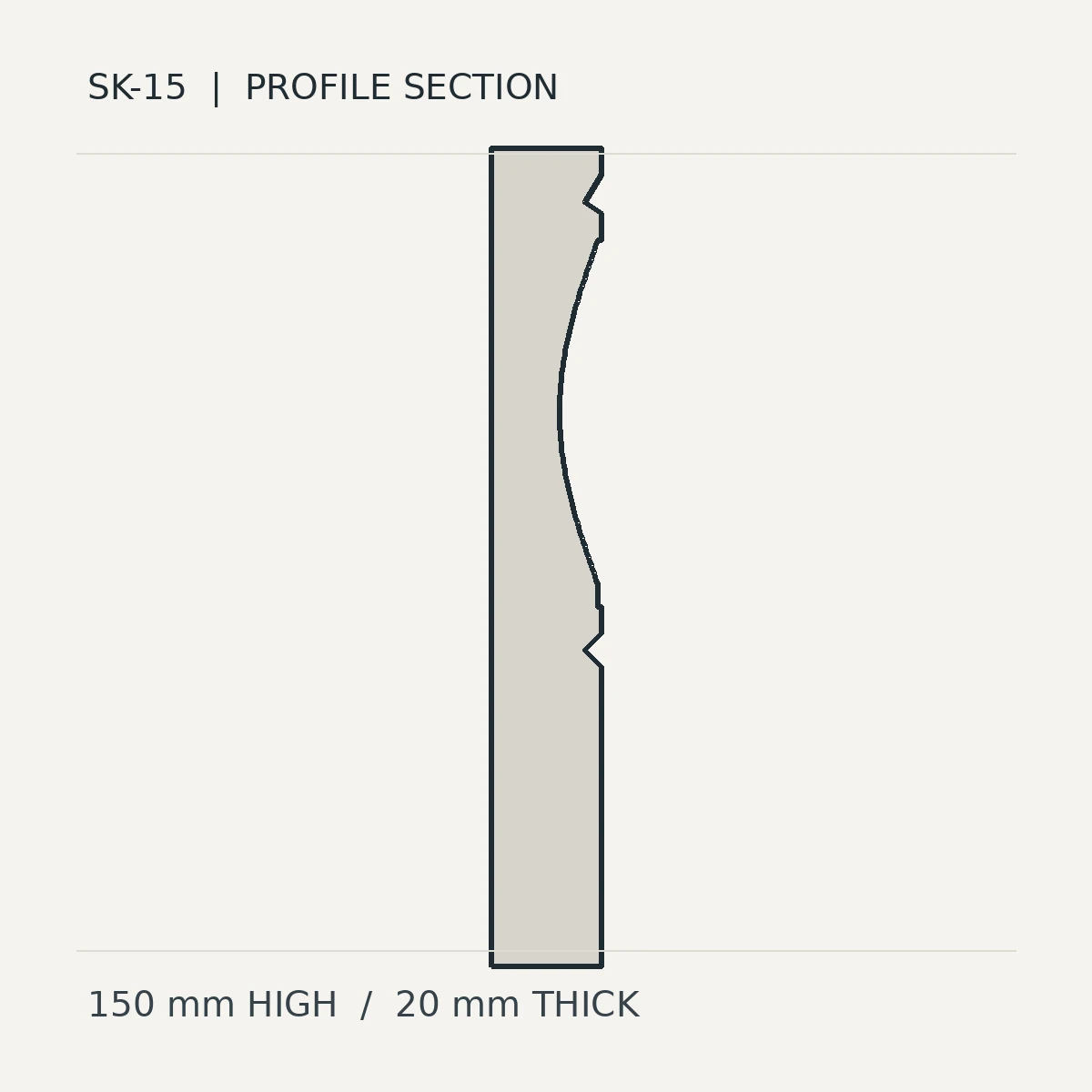 Grand Hollow Cove (SK-15) technical cross-section preview, not finished stone photography