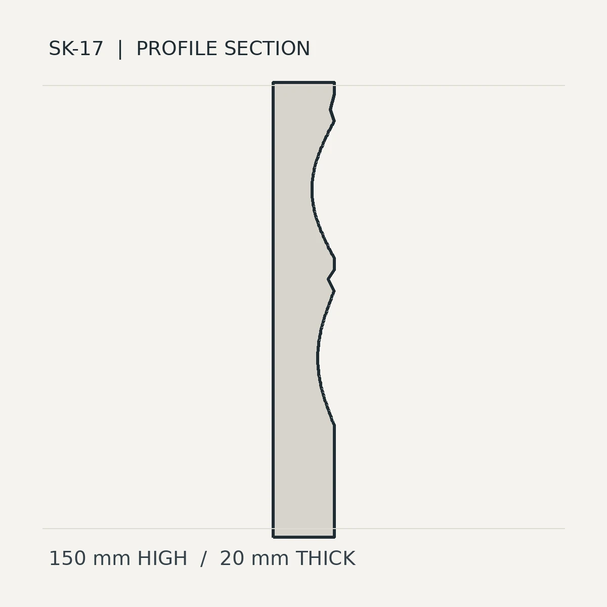 Double Crescent (SK-17) technical cross-section preview, not finished stone photography