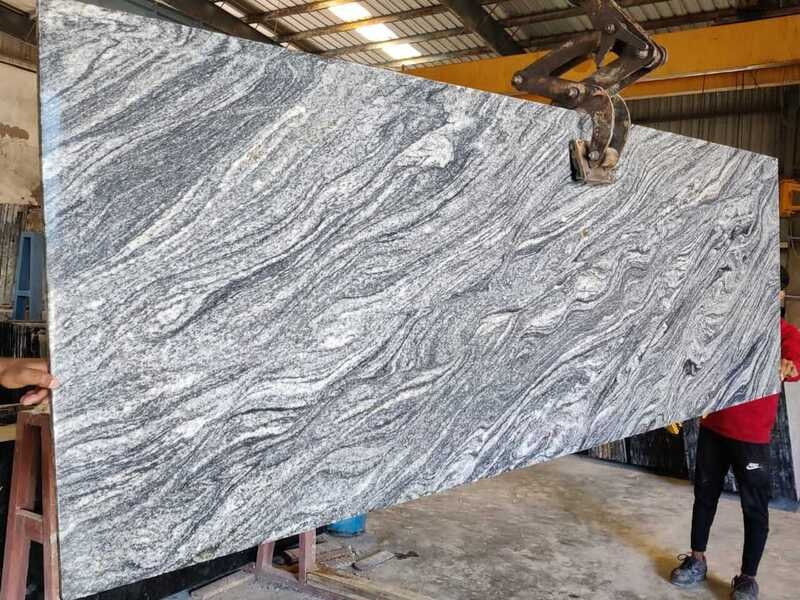 viscount white granite verticle cutter size slab