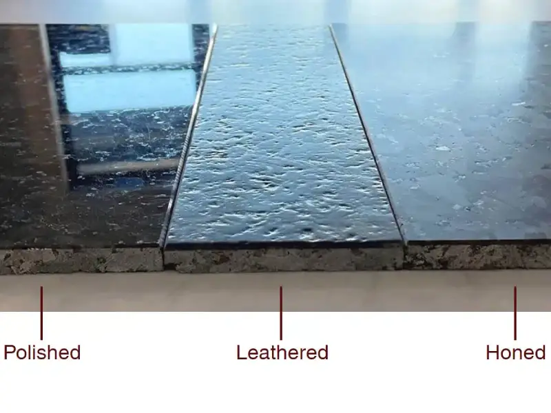 Different Granite Finishes | Honed Vs Polished vs Leather Granite